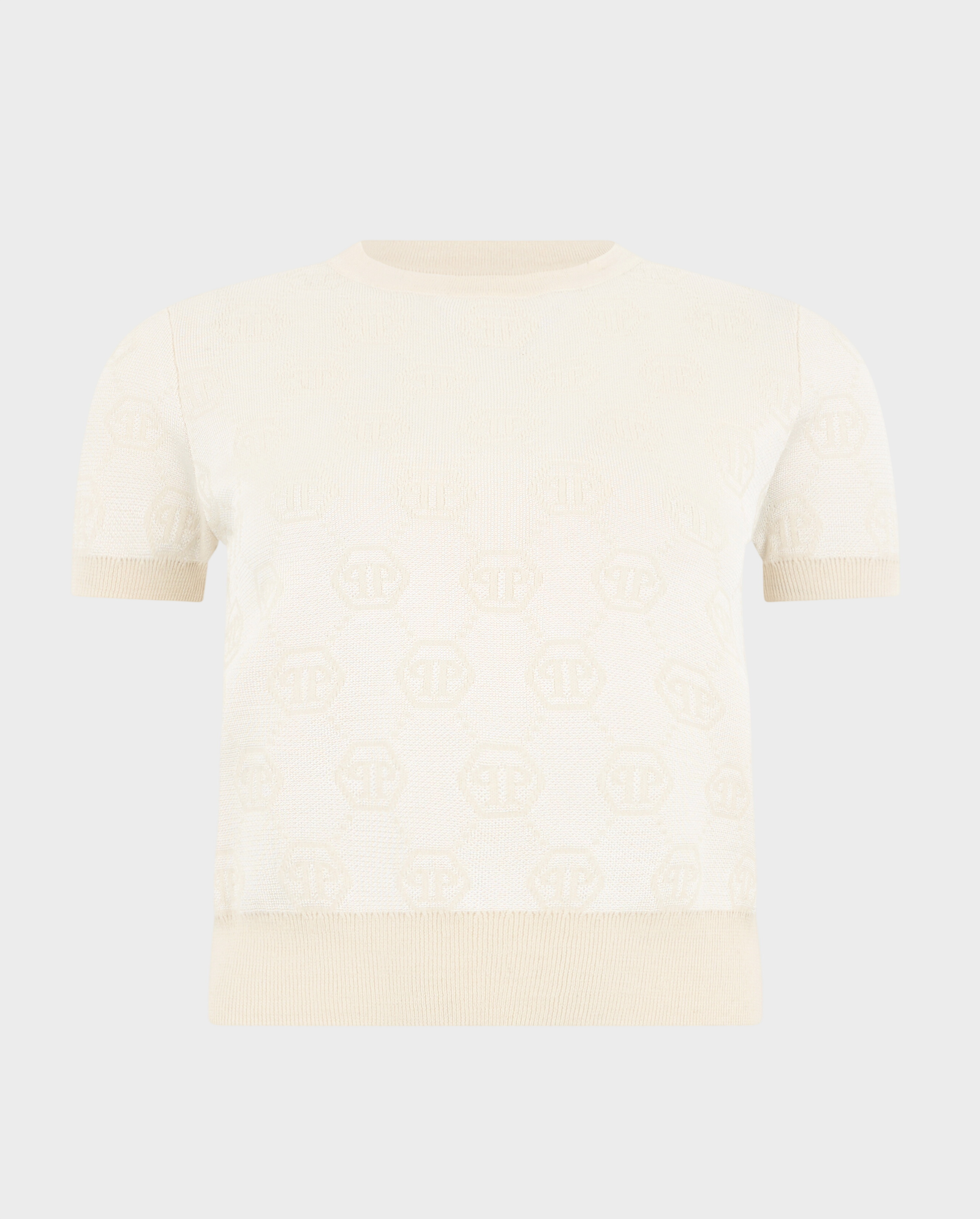 Kremowy sweter z monogramem - Image #0