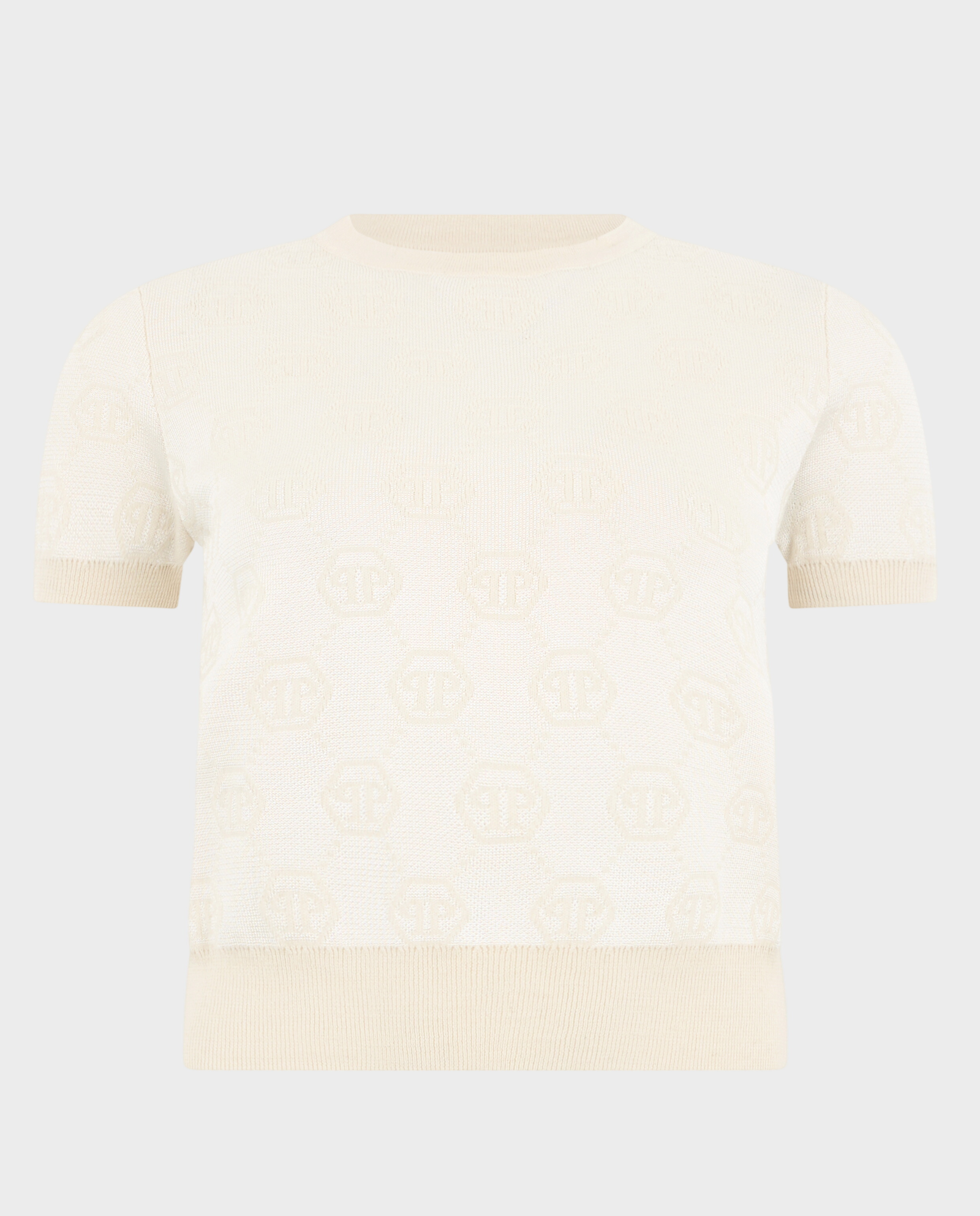 Kremowy sweter z monogramem - Image #0