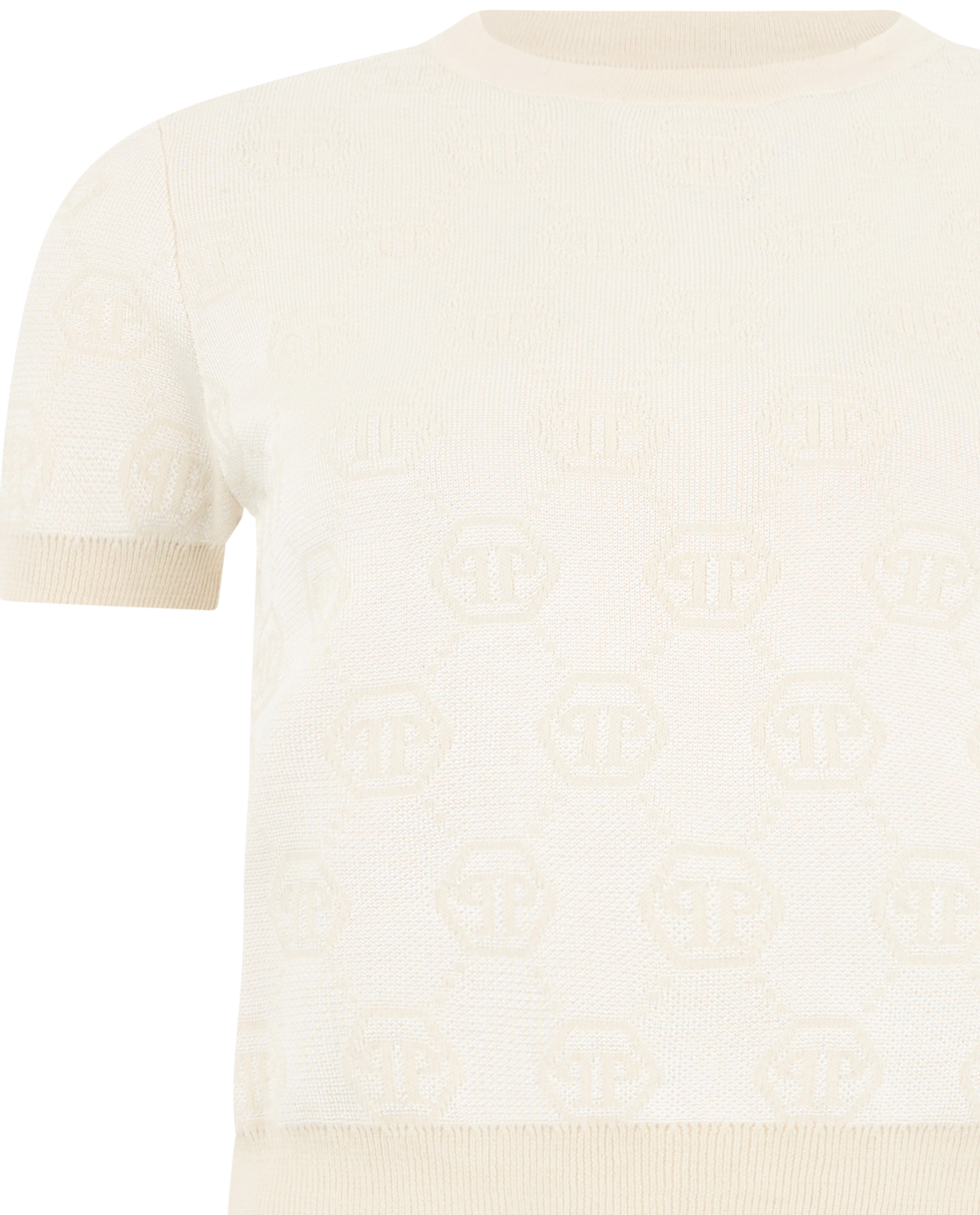 Kremowy sweter z monogramem - Image #1