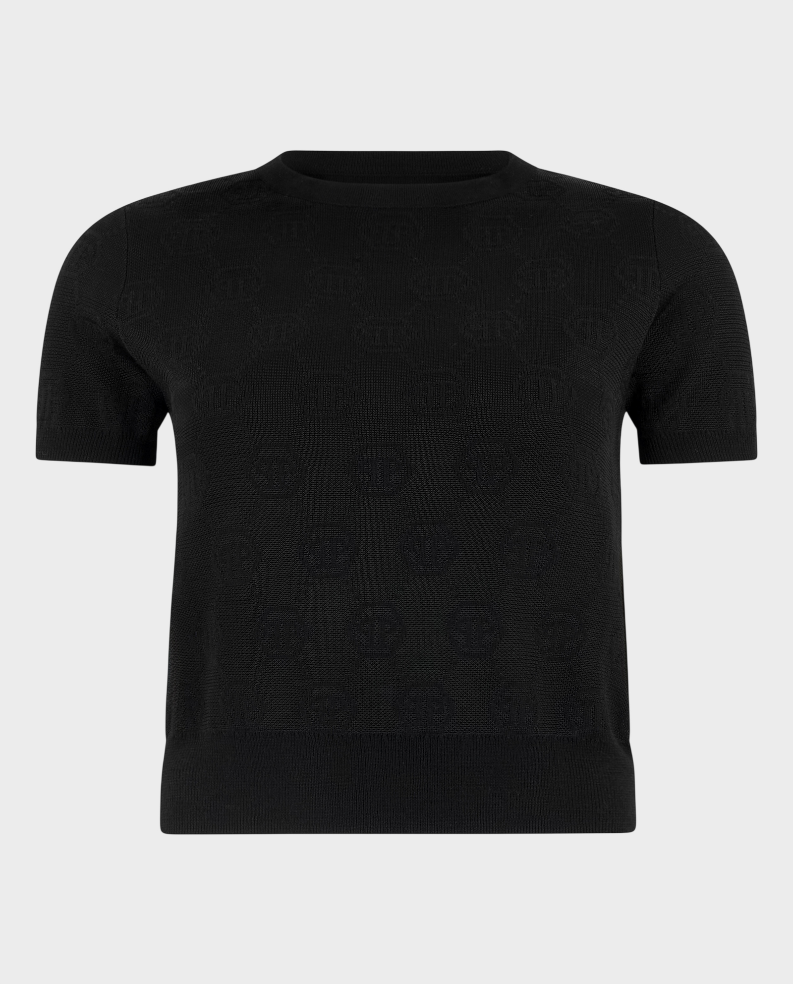 Czarny sweter z monogramem - Image #0