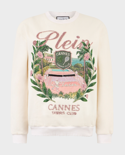 Kremowa bluza z nadrukiem Cannes Tennis Club - Image #0