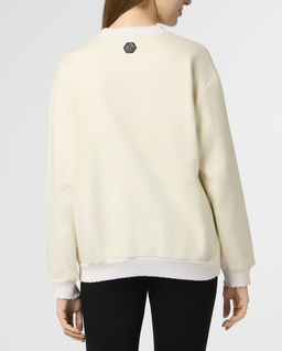 Kremowa bluza z nadrukiem Cannes Tennis Club - Image #2