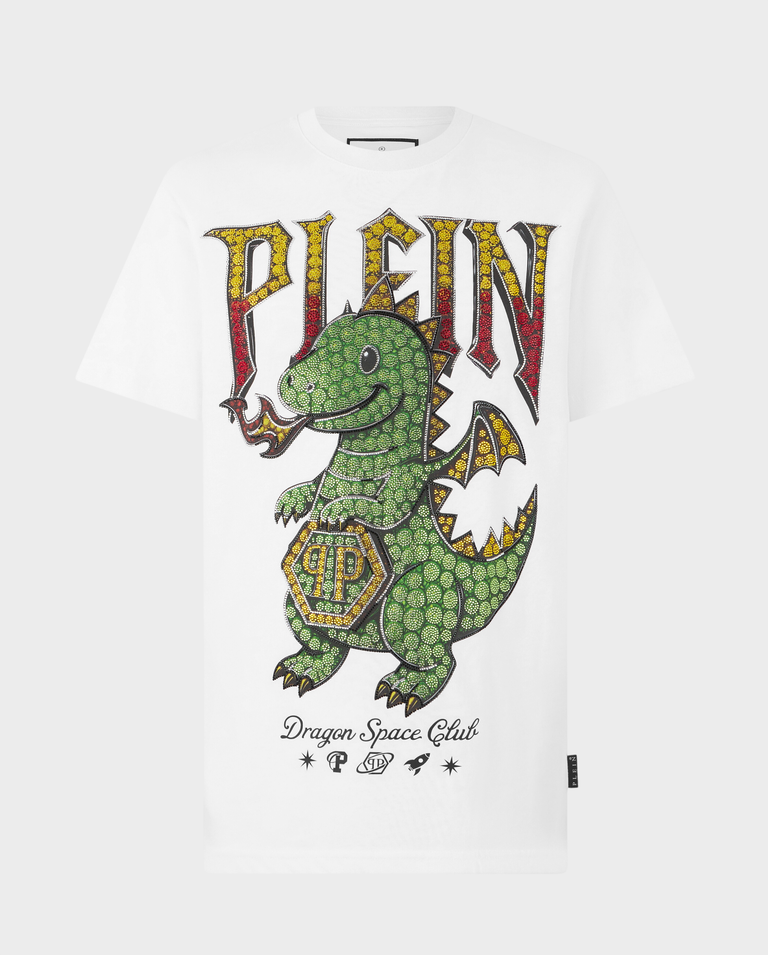 Biały t-shirt Dragon Stones