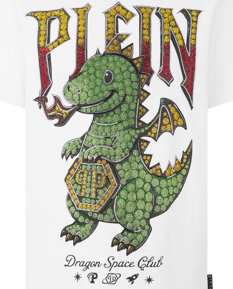 Biały t-shirt Dragon Stones