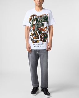 Biały t-shirt Space Dragon - Image #5