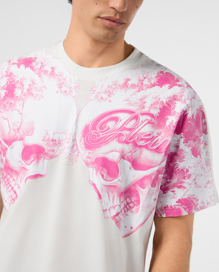 Biały t-shirt Ceramic Skulls - Image #4
