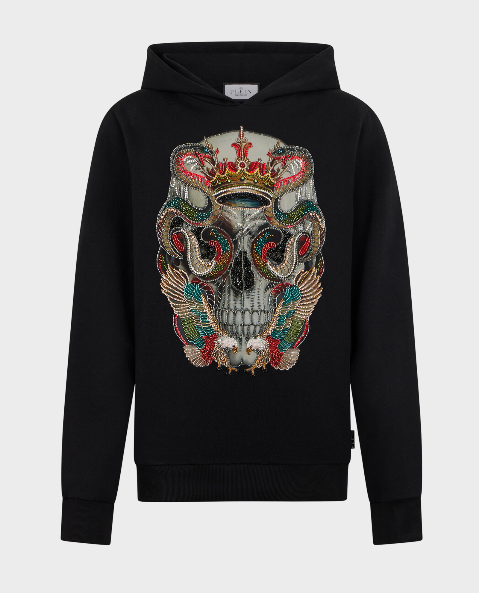Czarna bluza z kapturem King Of Snakes Stones - Image #0