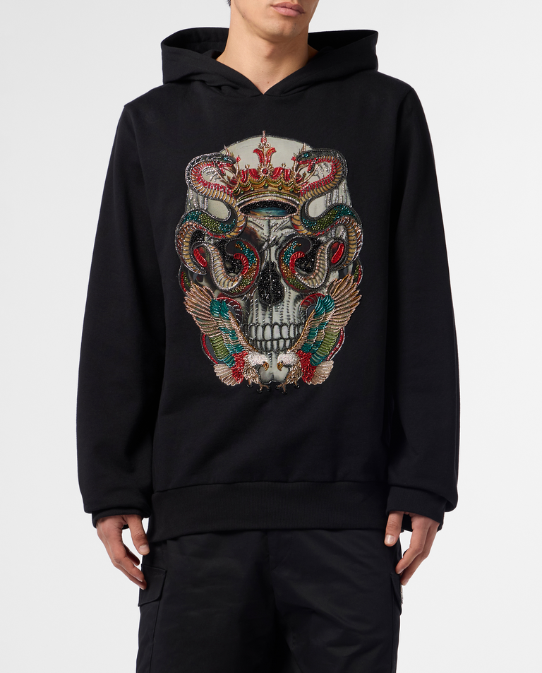 Czarna bluza z kapturem King Of Snakes Stones