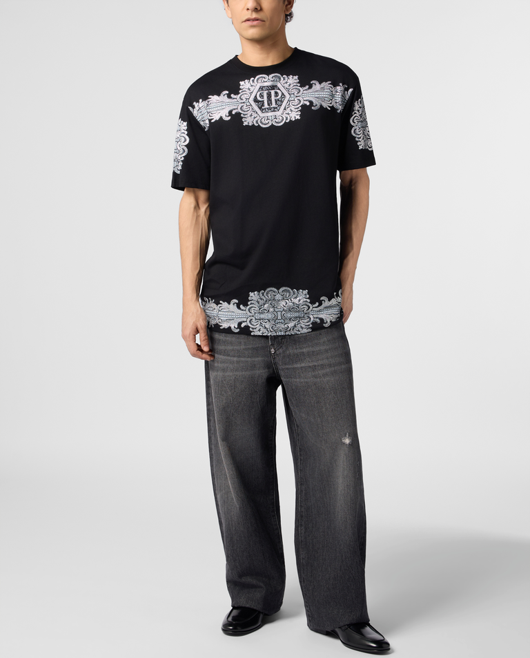 Czarny t-shirt Baroque Stones - Image #3