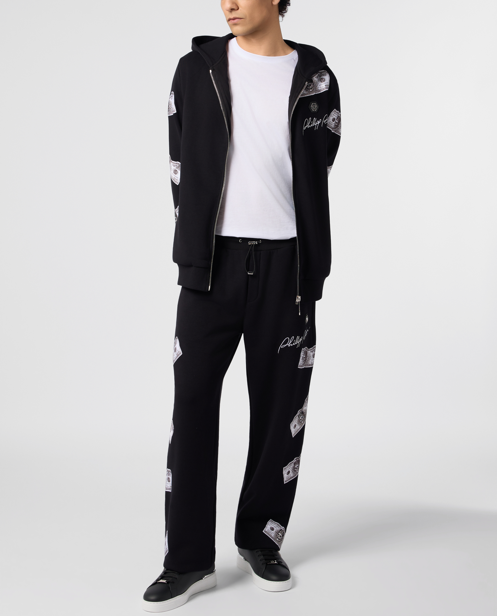 Czarna bluza z kapturem Dollar Stones - Image #3