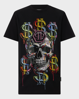 Czarny t-shirt Dollar Skull - Image #0
