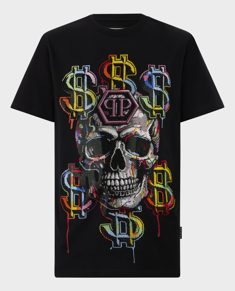 Czarny t-shirt Dollar Skull