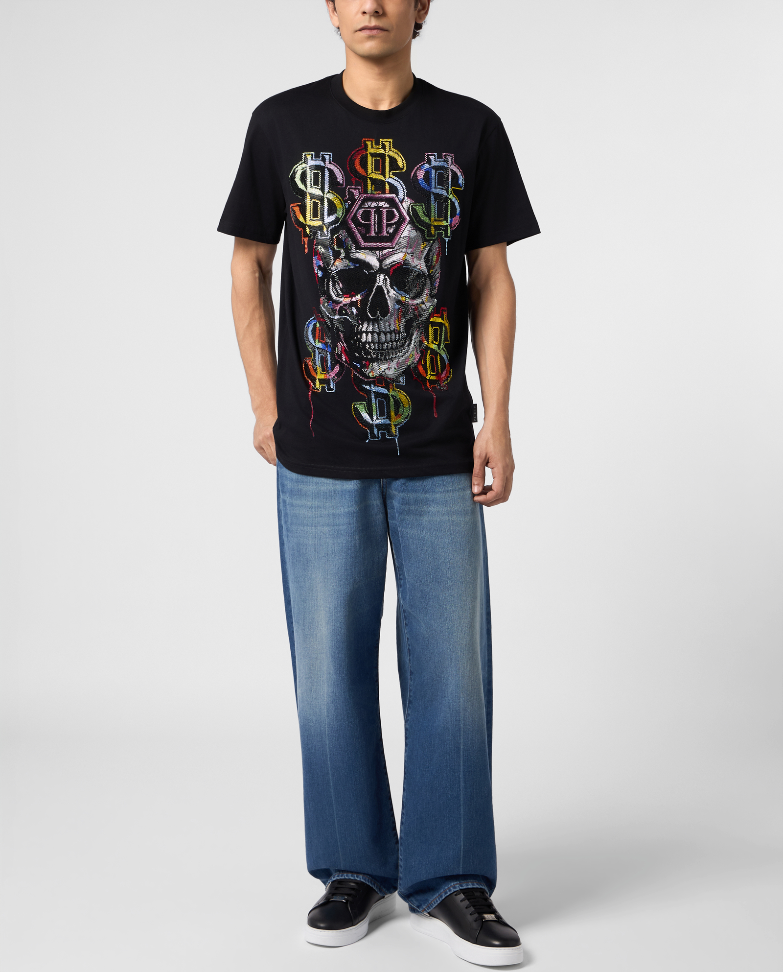 Czarny t-shirt Dollar Skull - Image #3
