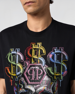 Czarny t-shirt Dollar Skull - Image #4