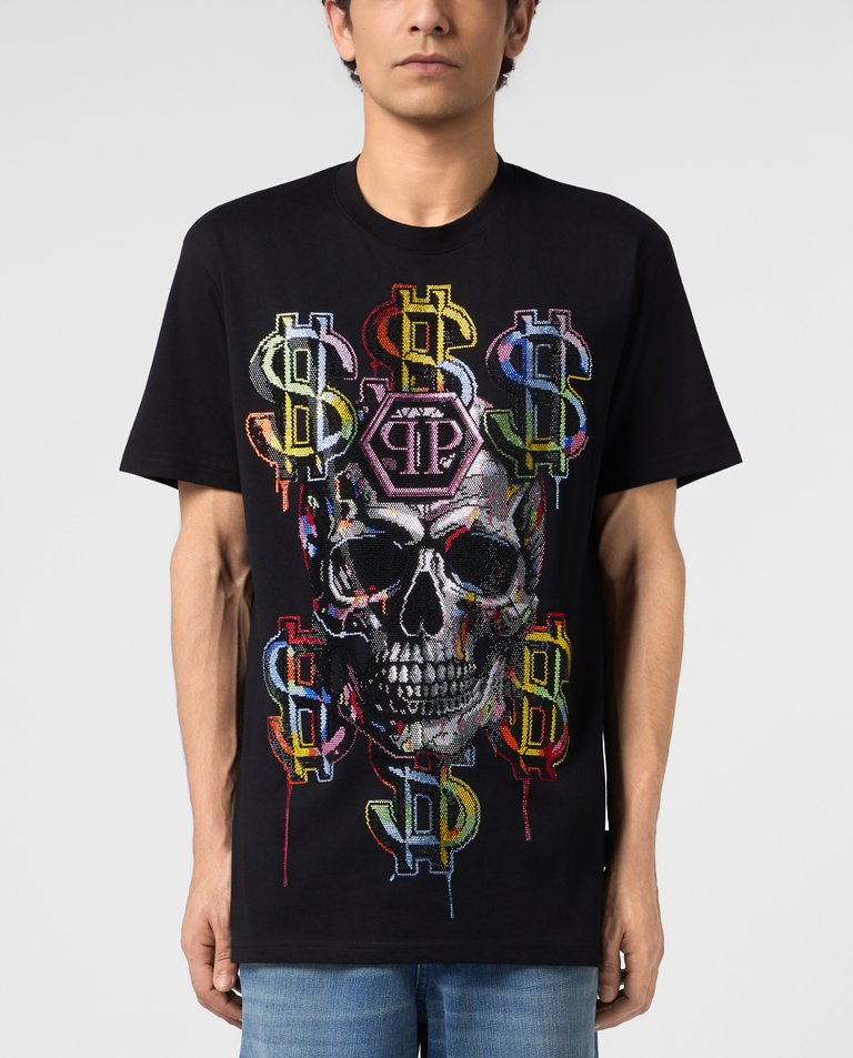 Czarny t-shirt Dollar Skull