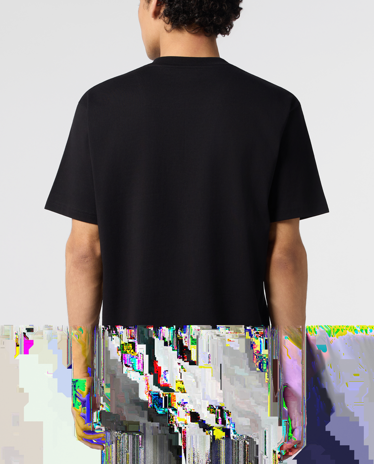 Czarny t-shirt Neon Space Rocket - Image #2