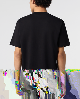 Czarny t-shirt Neon Space Rocket - Image #3