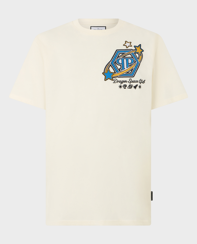 Kremowy t-shirt Plein Space