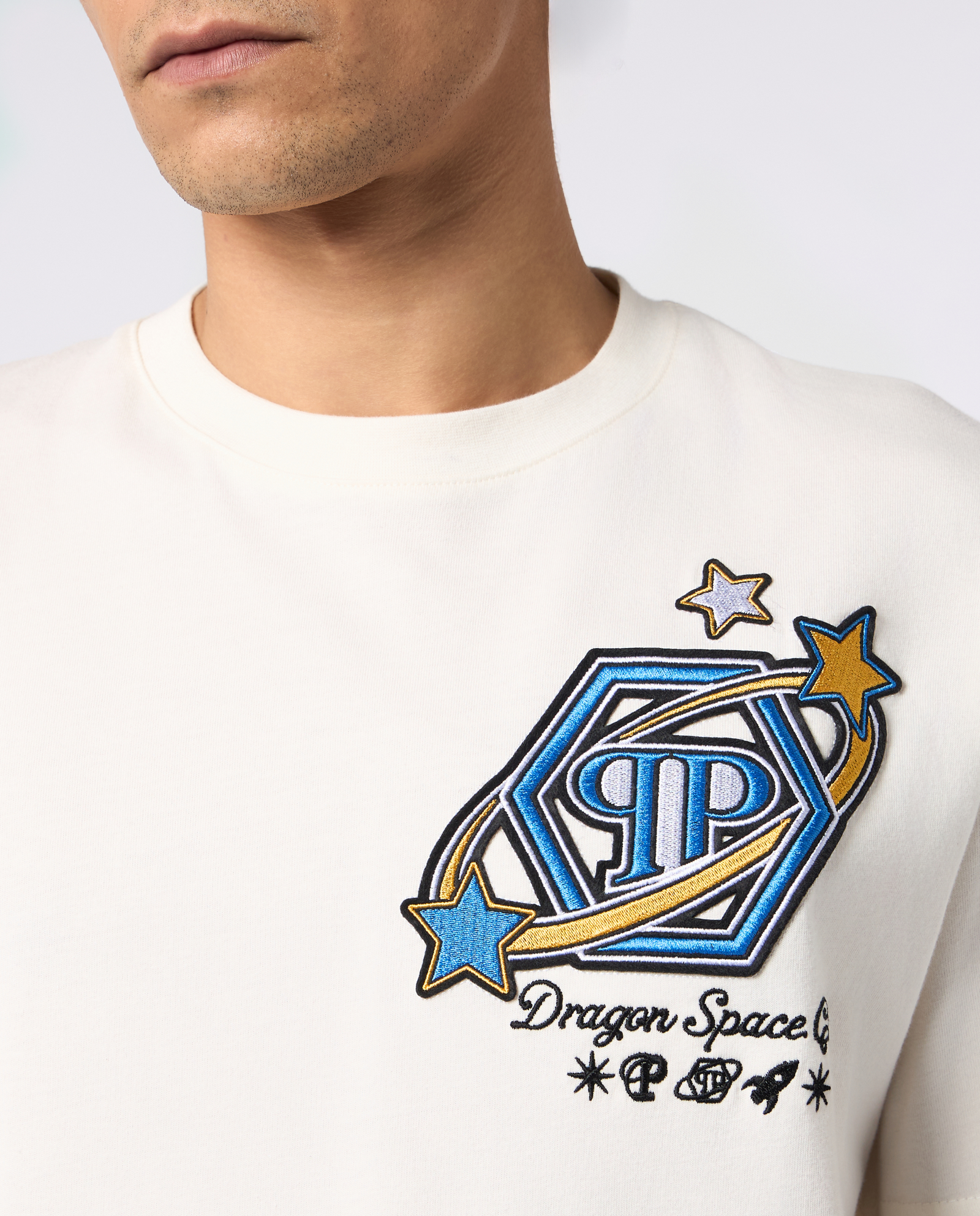 Kremowy t-shirt Plein Space - Image #4