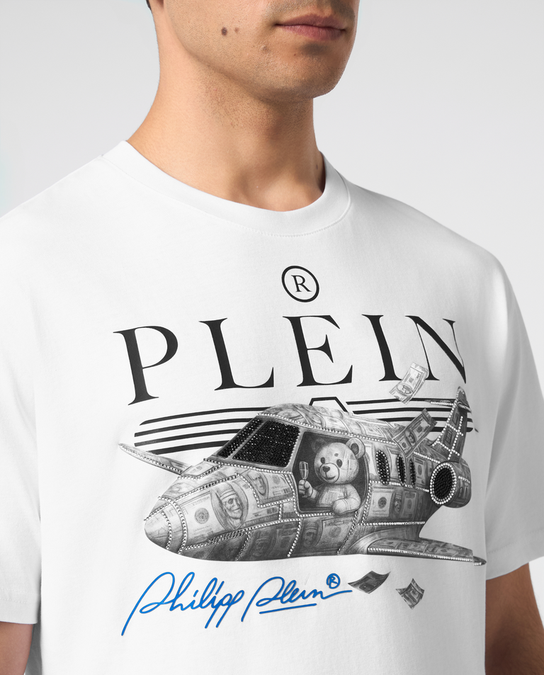 Biały t-shirt Teddy Plane Stones - Image #3
