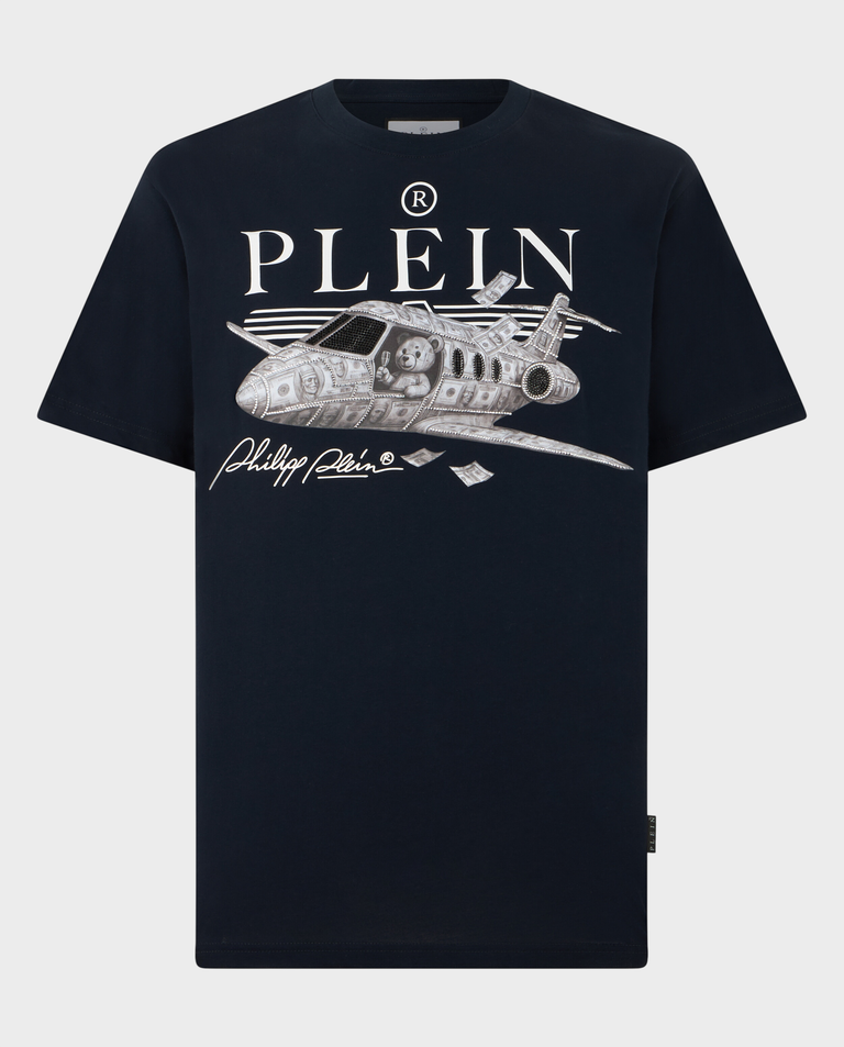 Granatowy t-shirt Teddy Plane Stones