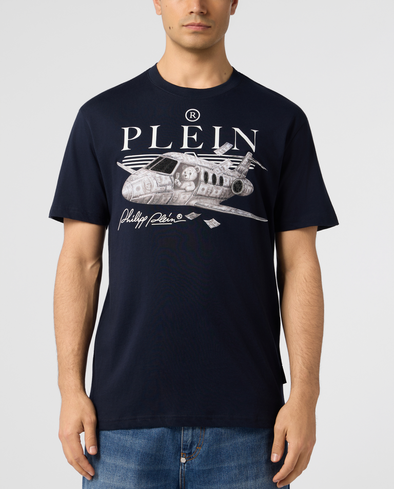 Granatowy t-shirt Teddy Plane Stones