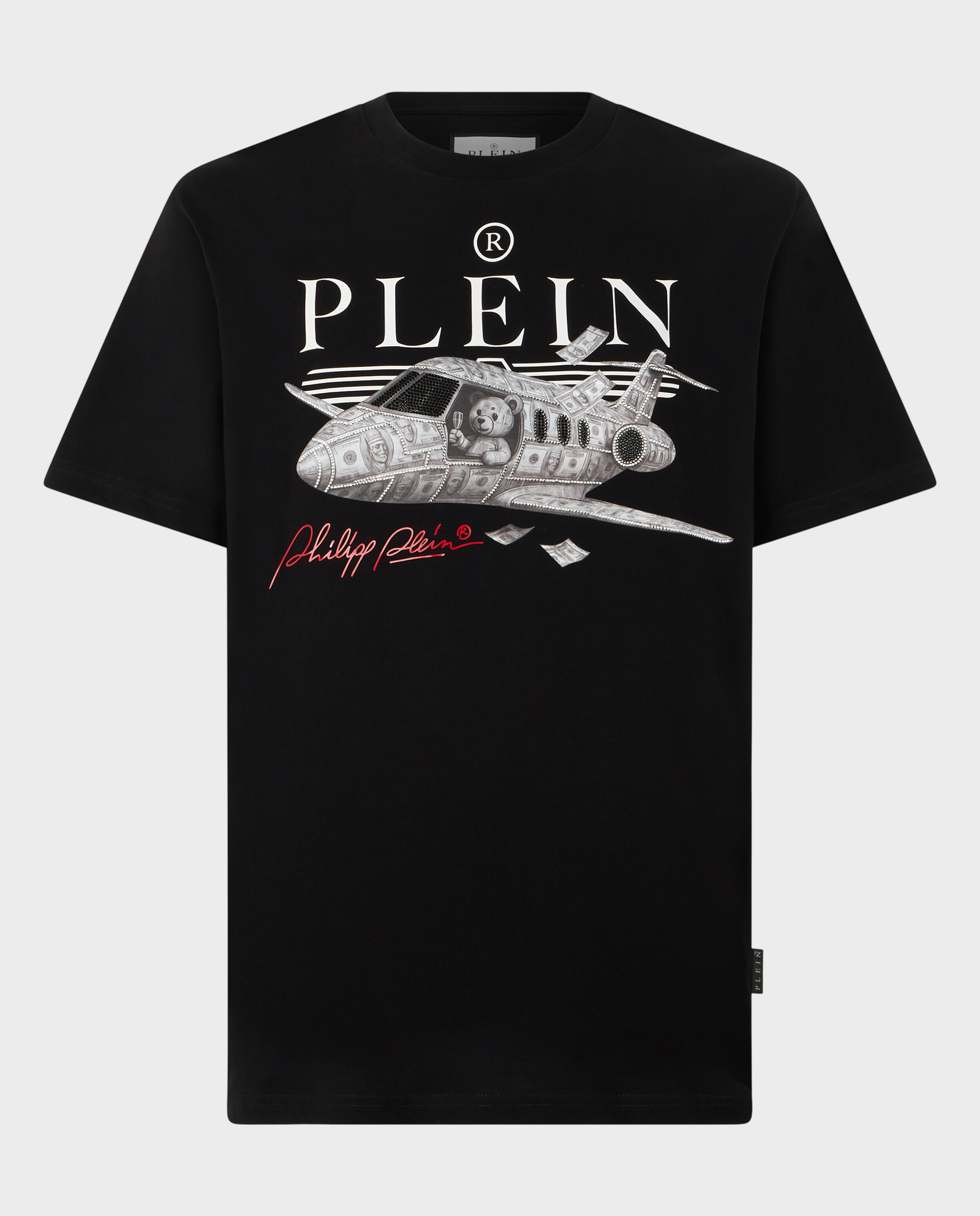 Czarny t-shirt Teddy Plane Stones - Image #0