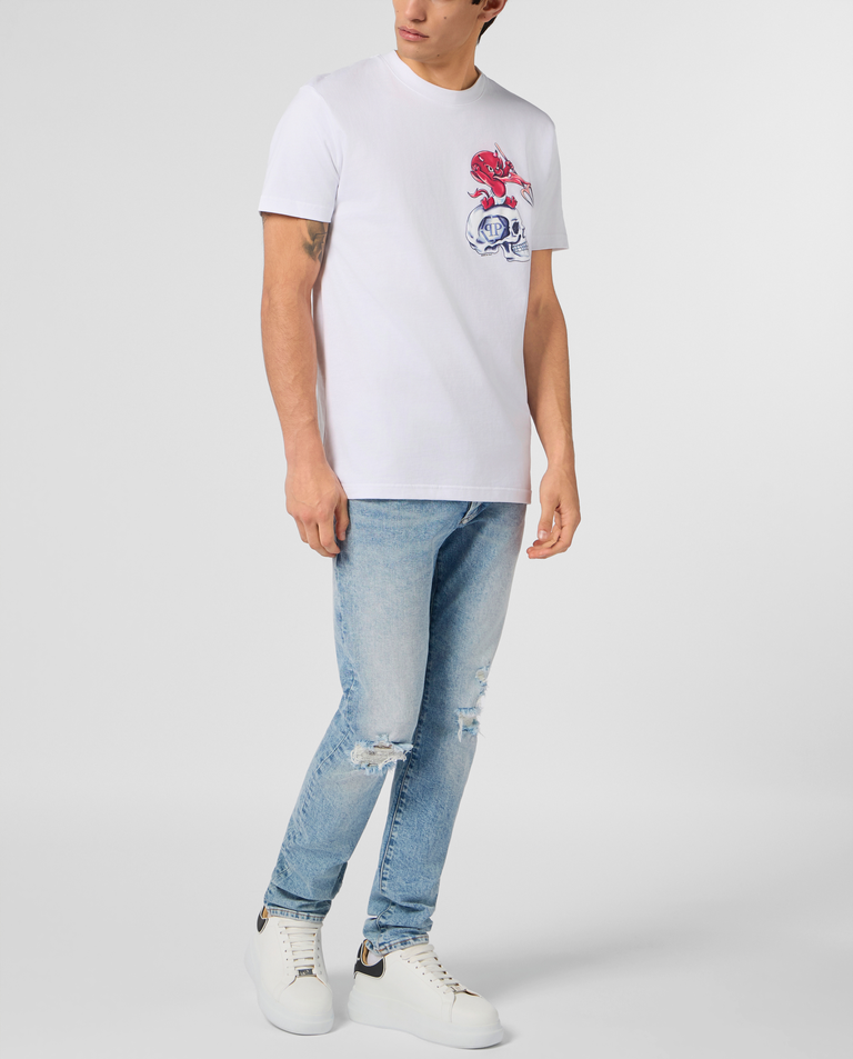 Biały t-shirt Baby Devil - Image #3