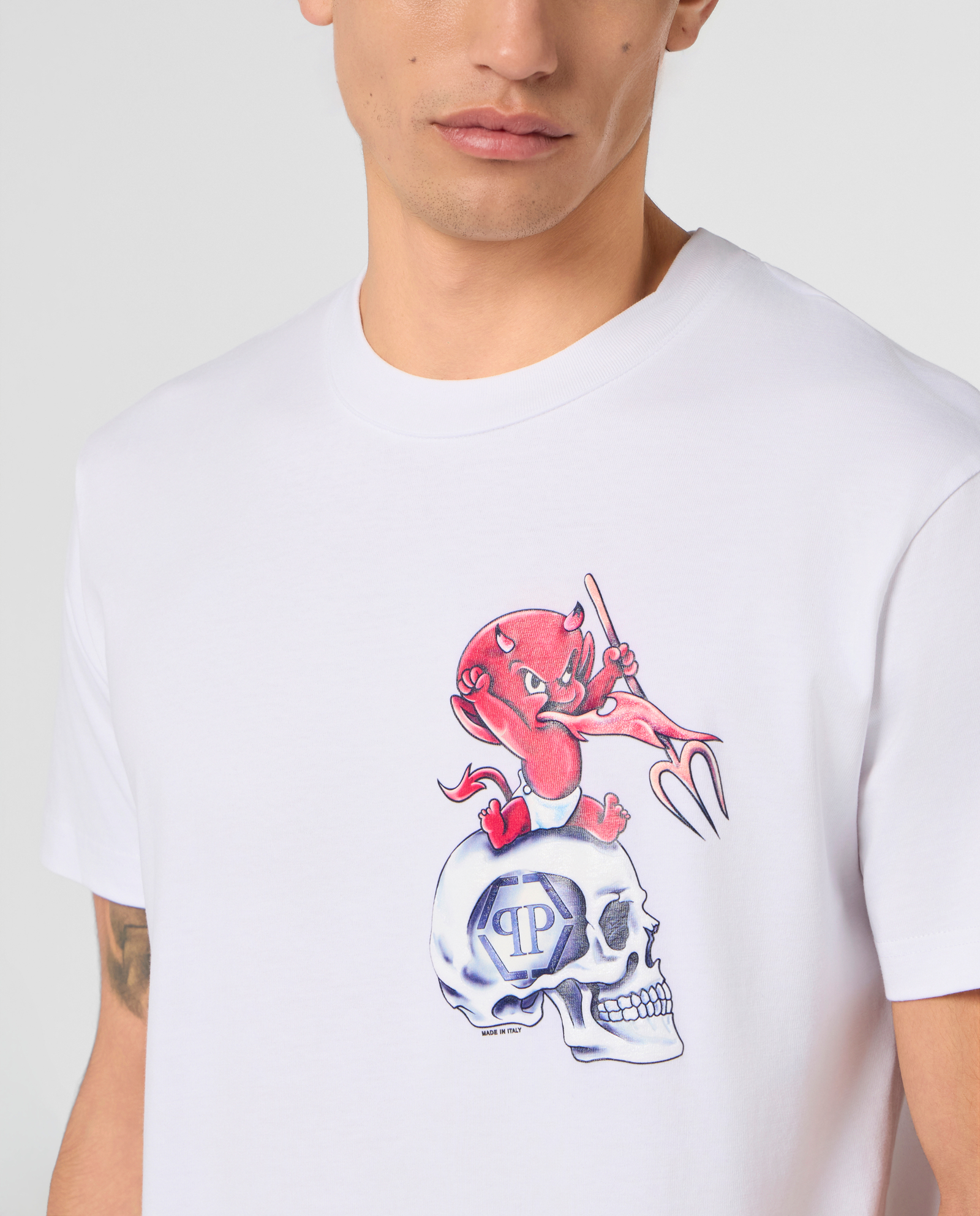 Biały t-shirt Baby Devil - Image #4