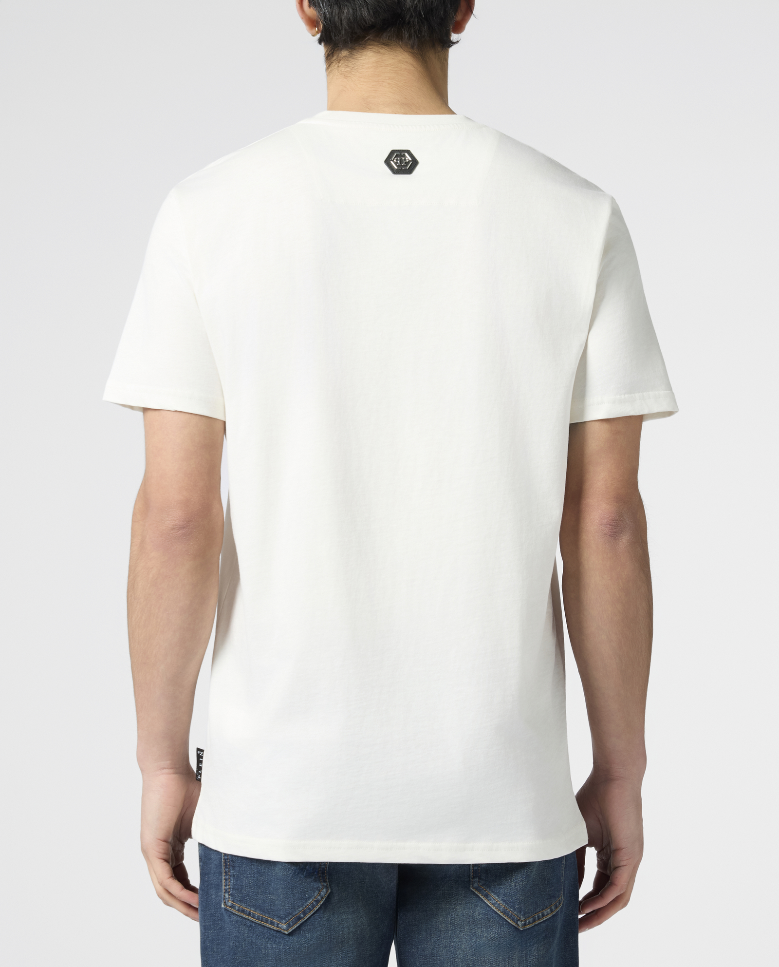 Biały t-shirt z herbem tenisowym - Image #2