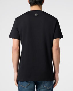 Czarny t-shirt z herbem tenisowym - Image #2