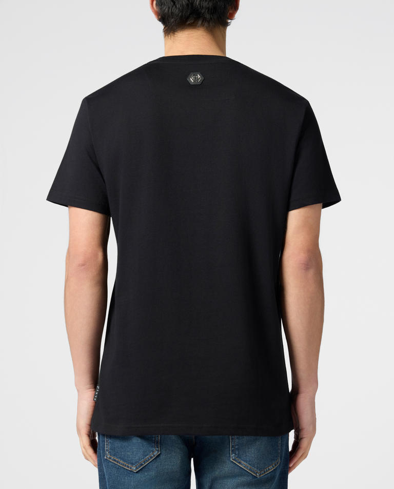 Czarny t-shirt z herbem tenisowym - Image #2