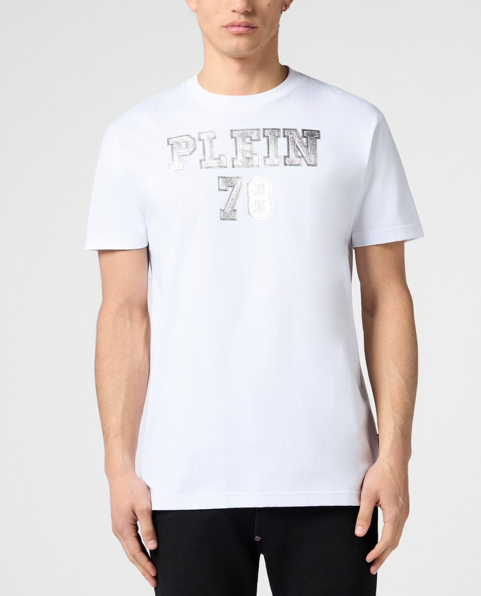 Biały t-shirt z napisem Collage - Image #1