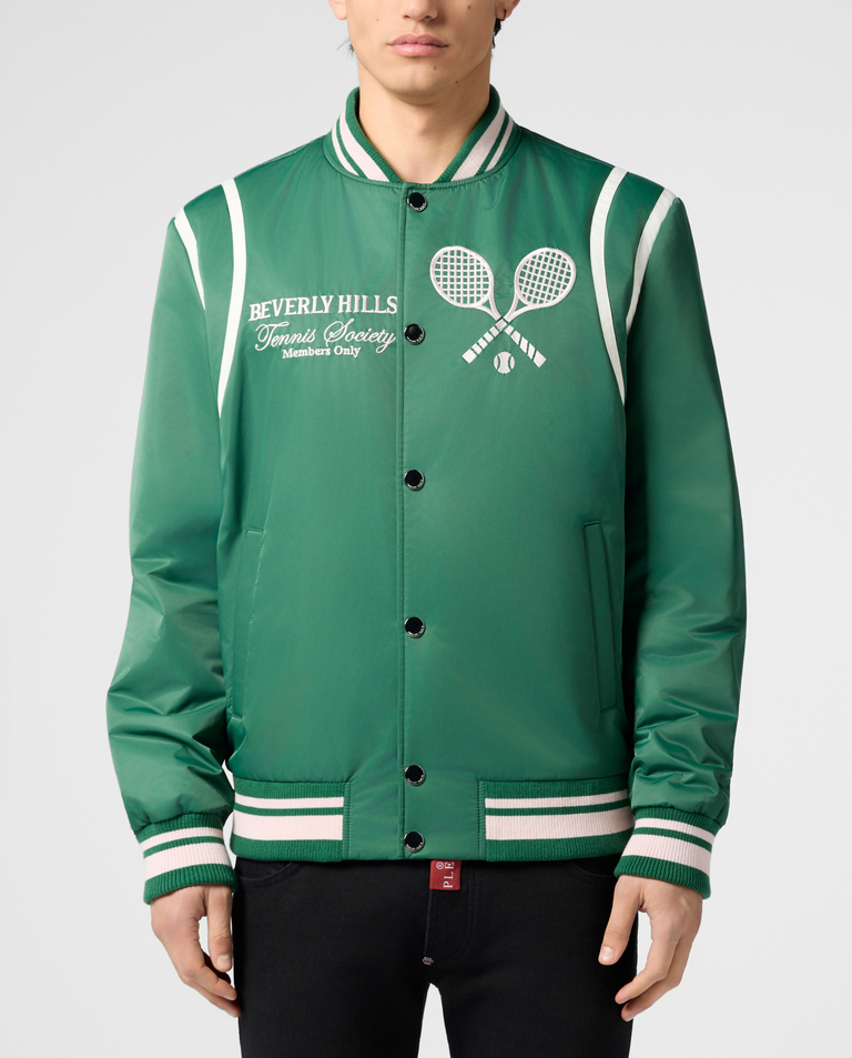 Zielona kurtka College Bomber Tennis Club