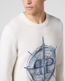 Kremowy sweter Wind Rose - Image #4