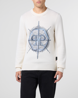 Kremowy sweter Wind Rose - Image #1