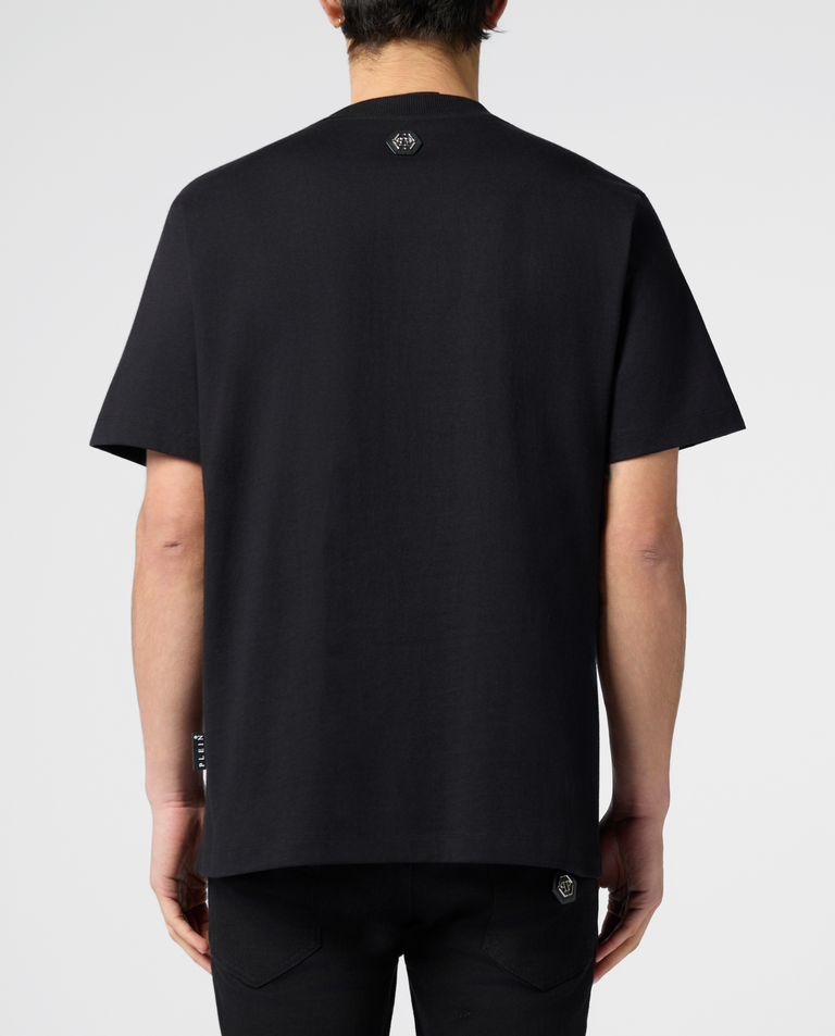 Czarny t-shirt Tennis Club Strass - Image #2