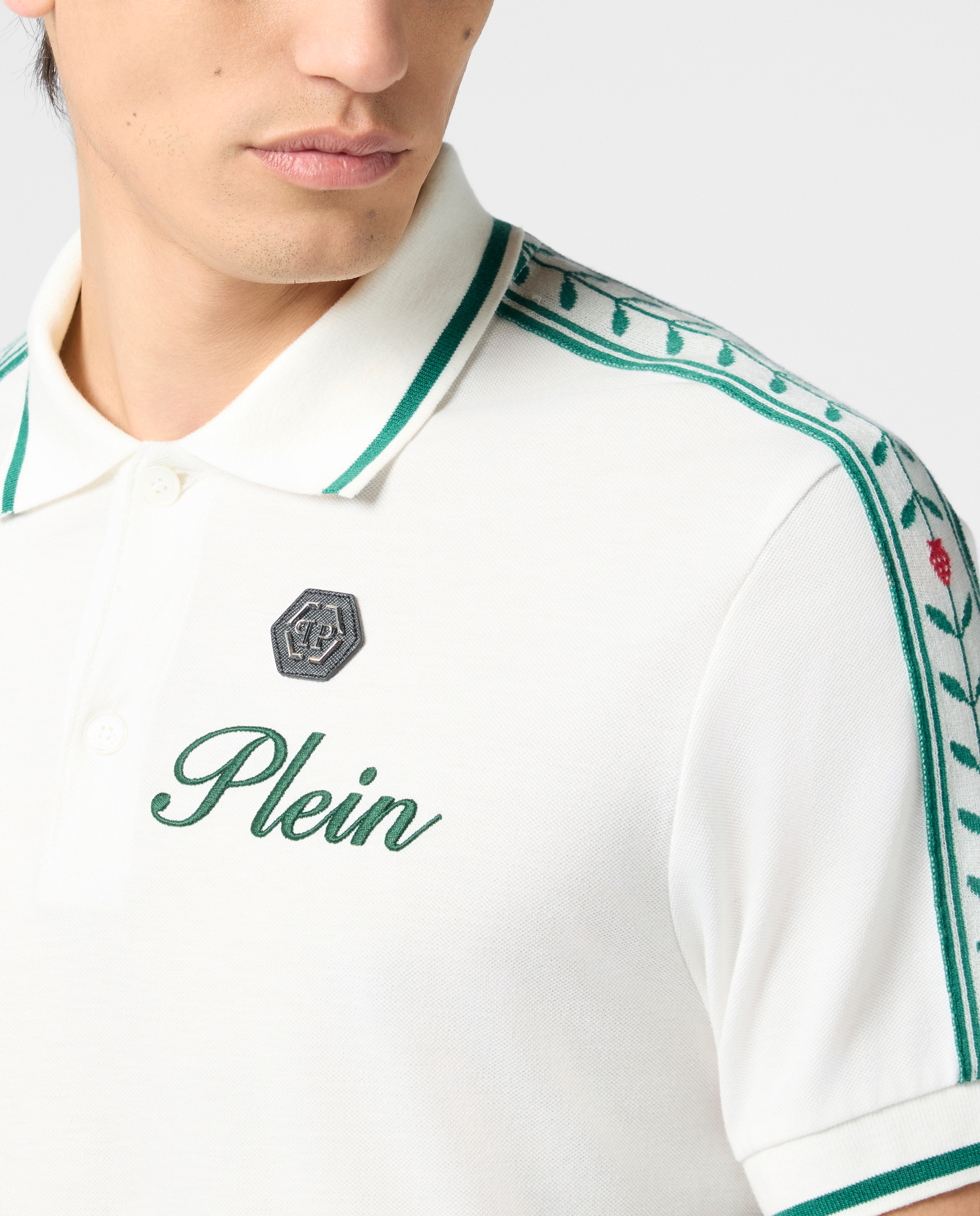 Biała koszulka polo Piquet - Image #4