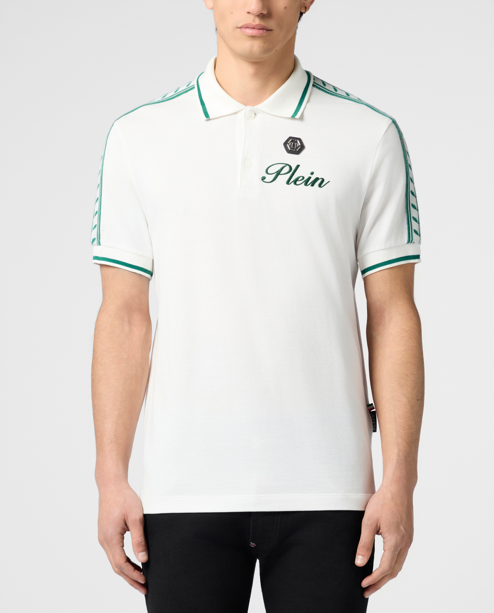 Biała koszulka polo Piquet - Image #1
