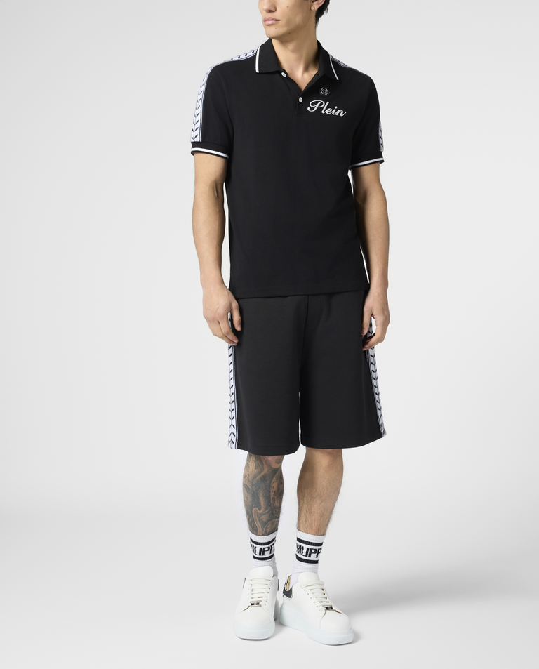 Czarna koszulka polo Piquet - Image #3