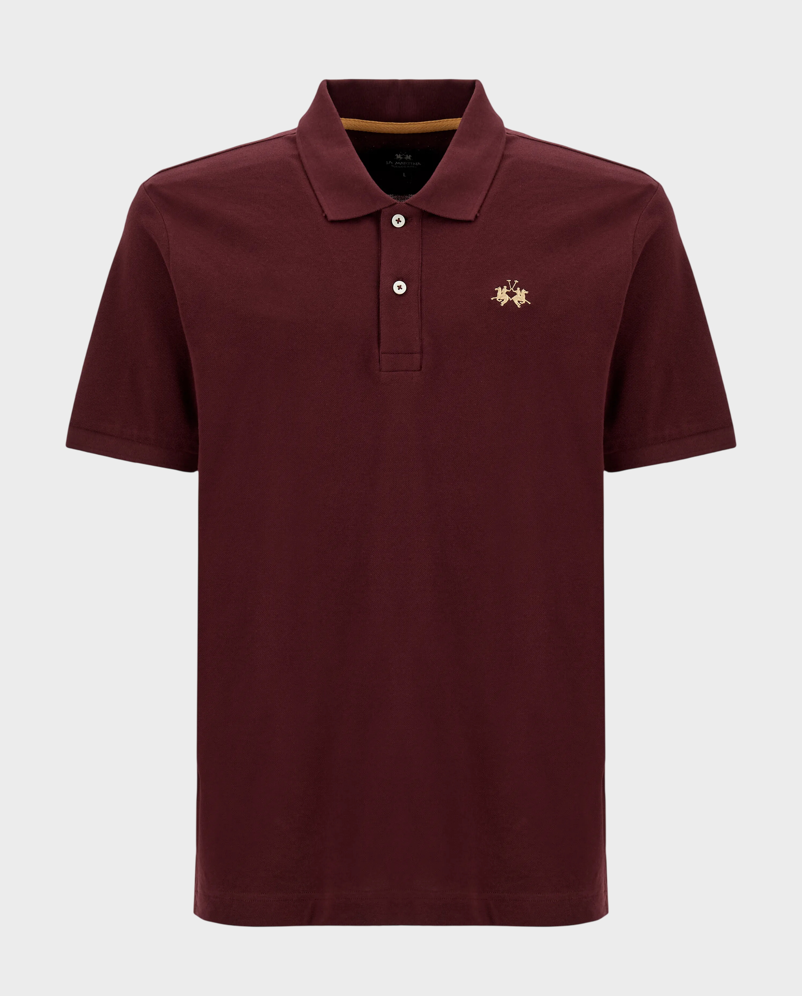 Bordowa koszulka polo regular fit - Image #0