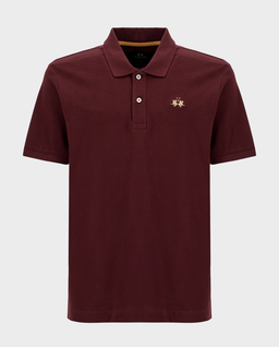 Bordowa koszulka polo regular fit - Image #0