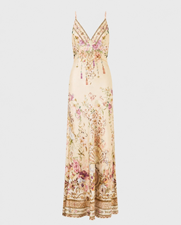 Kremowa sukienka w kwiaty Adorned in Aranjuez - Image #0