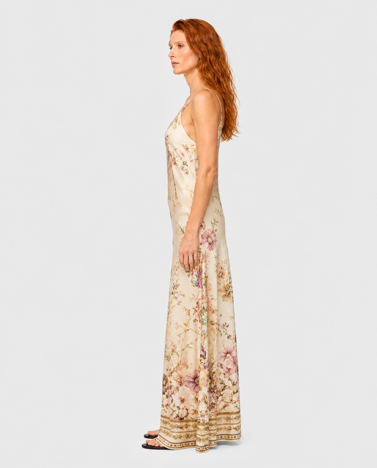 Kremowa sukienka w kwiaty Adorned in Aranjuez - Image #2