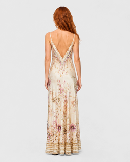 Kremowa sukienka w kwiaty Adorned in Aranjuez - Image #3
