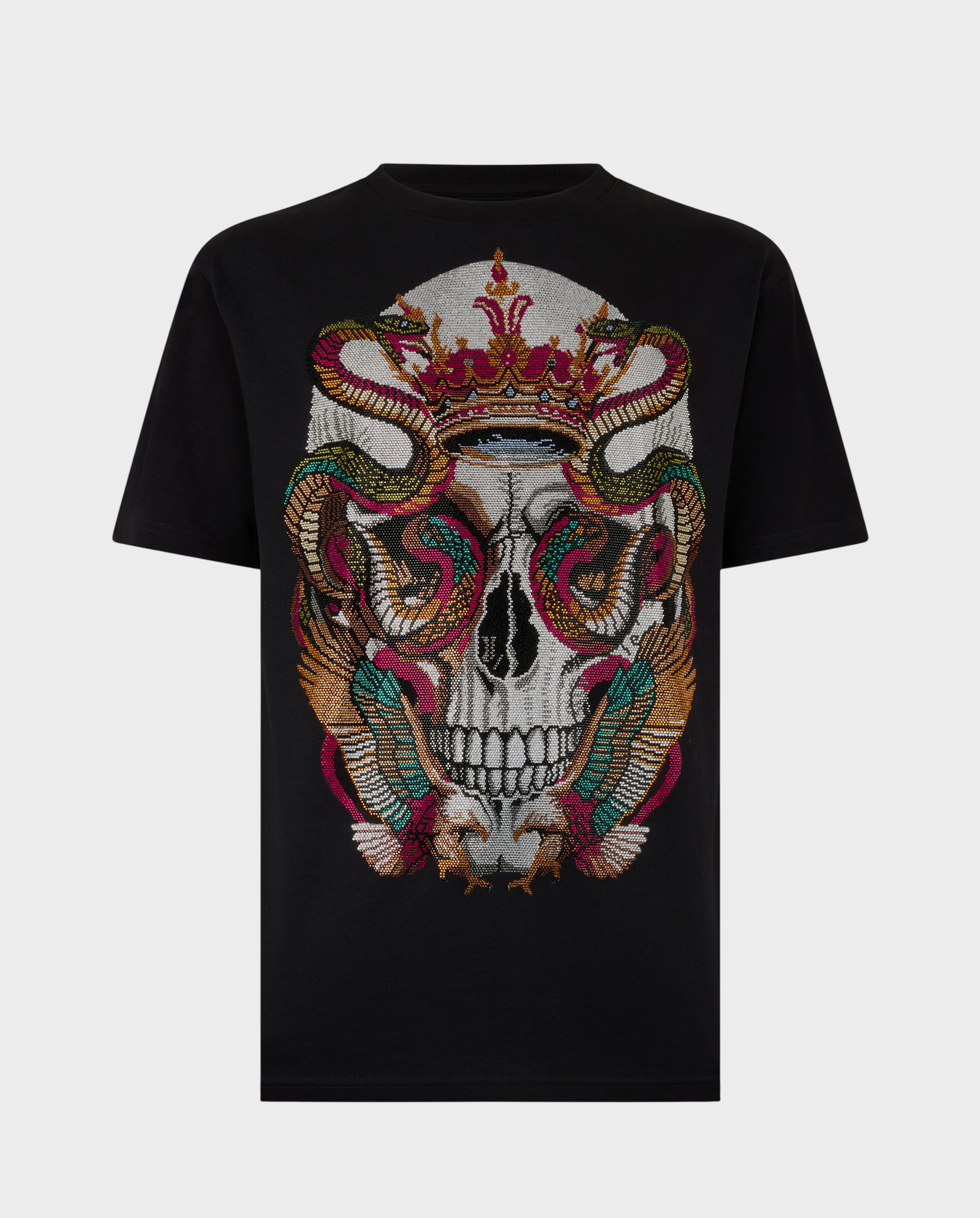 Czarny t-shirt Snake King Stones - Image #0