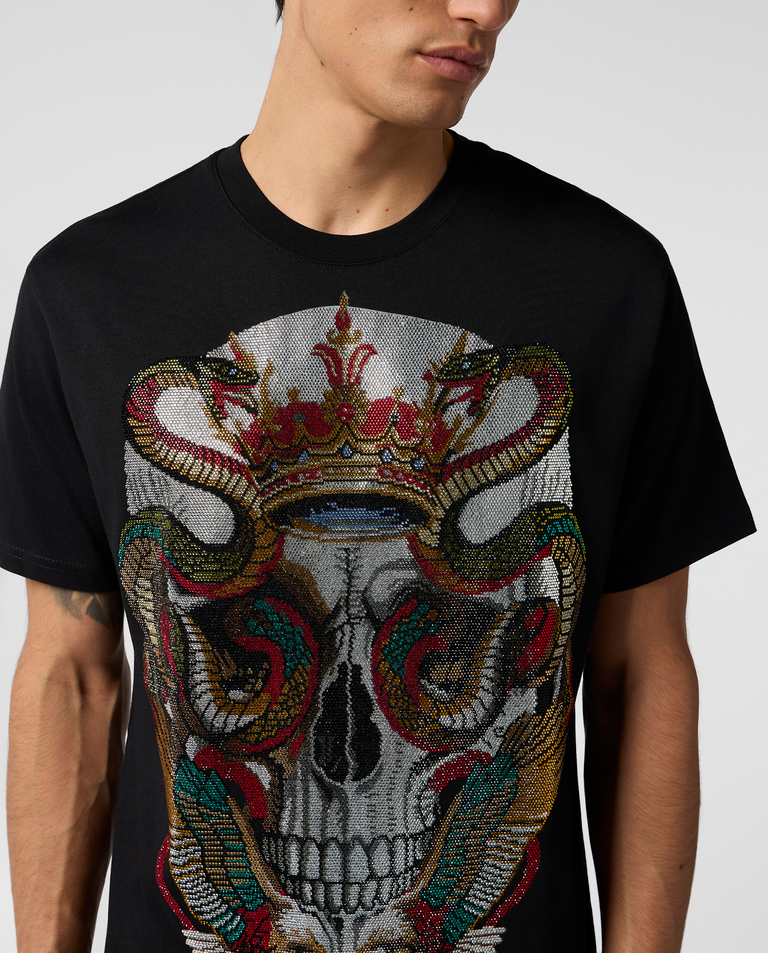 Czarny t-shirt Snake King Stones - Image #4