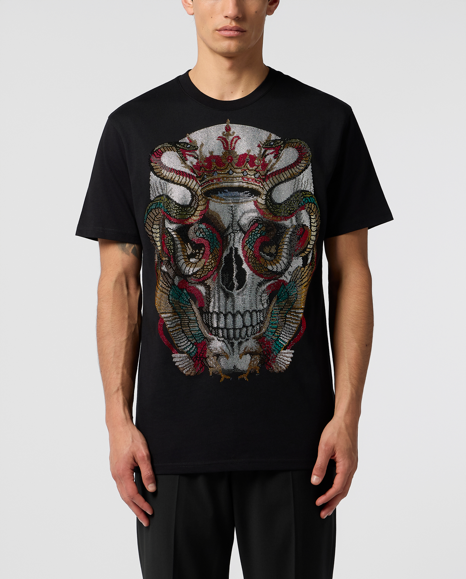 Czarny t-shirt Snake King Stones - Image #1