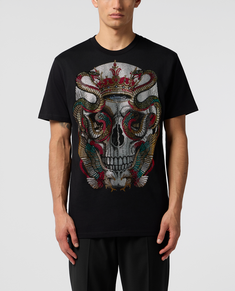 Czarny t-shirt Snake King Stones