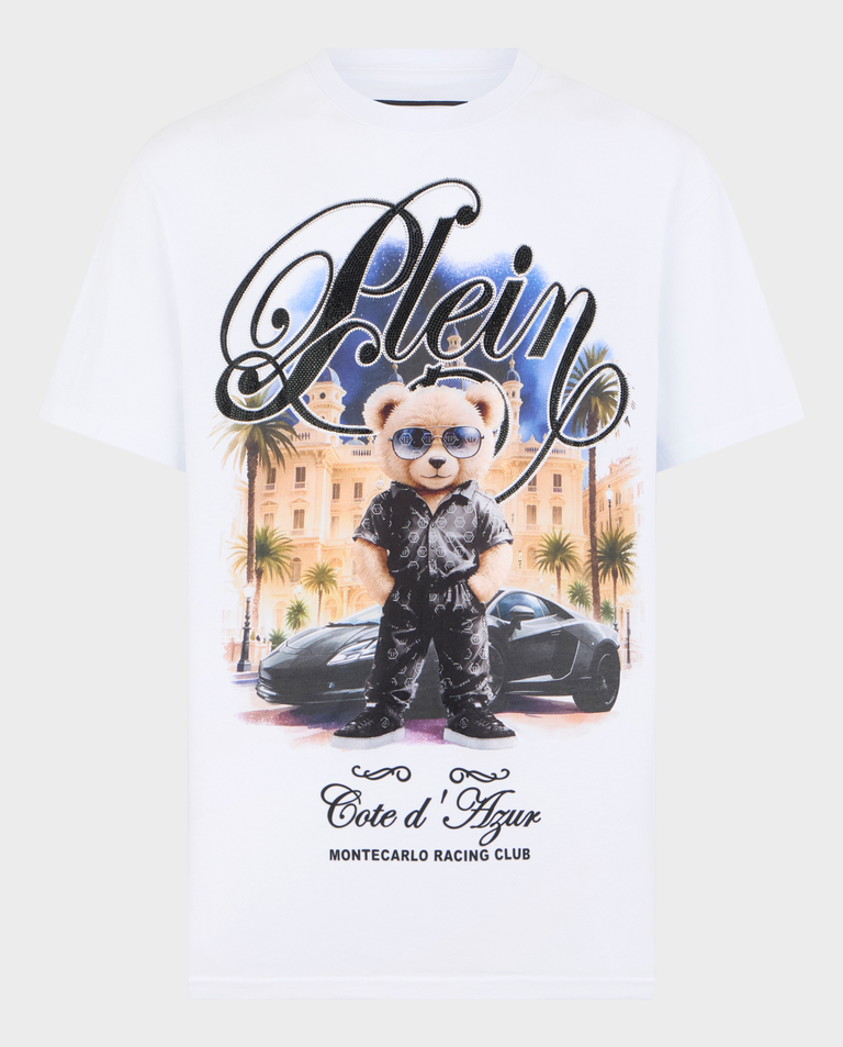 Biały t-shirt Teddy Racing